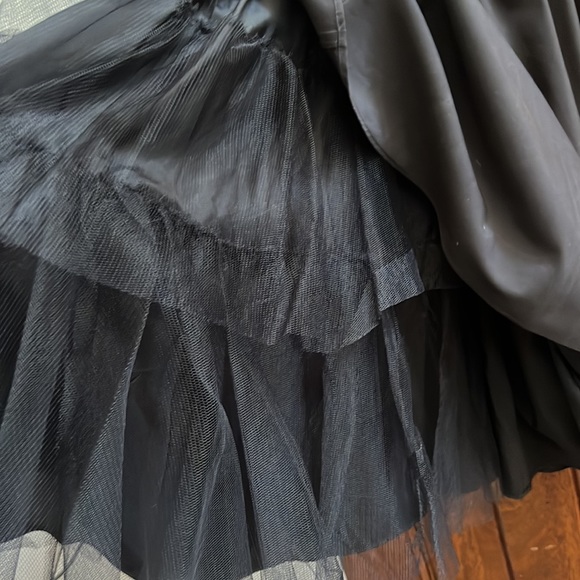 Max & Cleo Semi Formal Black Tulle Fit Flare Dress - Elegant Black Sleeveless - Picture 12 of 16